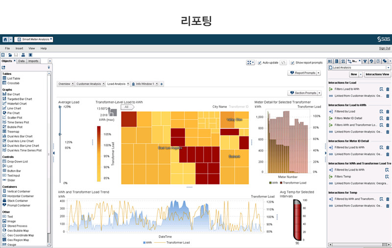 리포팅 화면